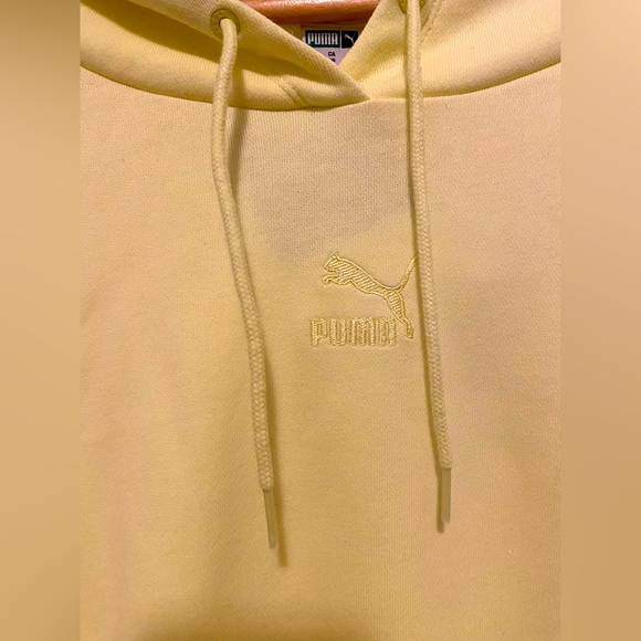 Puma yellow pullover hoodie NWT - Picture 4 of 4